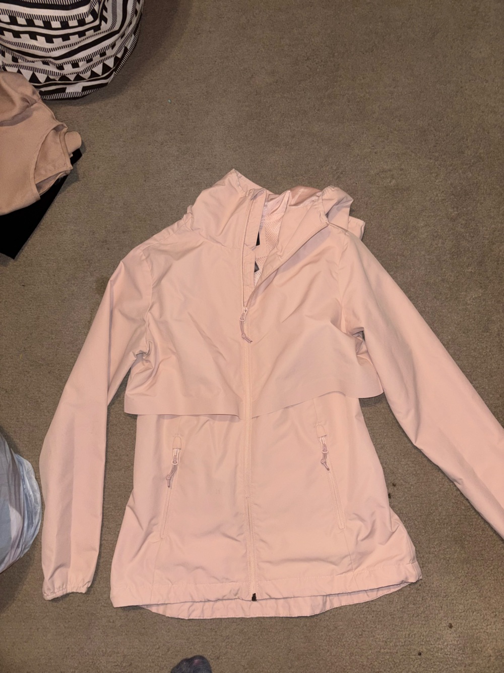 Light Pink Women's Hooded Water Resistant Softshell Wind Breaker